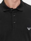Emporio Armani Beach Jersey Polo Shirt - Black