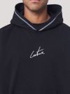 The Couture Club Circle Logo Taped Hoodie - Black