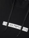 Emporio Armani Lounge Box Logo Overhead Hoodie - Black