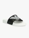 Emporio Armani Beach Slides - Black/White/White