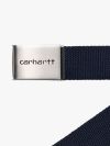Carhartt WIP Clip Belt Chrome - Dark Navy 