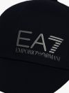 EA7 Emporio Armani Train Core Cotton Baseball Cap - Black/Silver