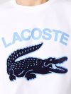 Lacoste Large Crocodile Print Logo T-Shirt - White/Blue