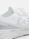 EA7 Emporio Armani Crusher Distance Knit Trainers - White/Silver