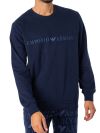 Emporio Armani Lounge Graphic Logo Sweatshirt - Navy Blue