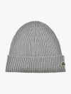 Lacoste Ribbed Wool Beanie - Grey