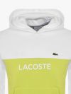Lacoste Colour Block Hooded Sweatshirt - White/Lima