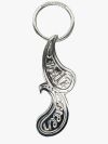 Pretty Green Itchycoo Paisley Bottle Opener Keyring - Silver