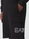 EA7 Emporio Armani Logo Series Cargo Shorts - Black