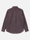 Carhartt WIP L/S Madison Cord Shirt - Misty Thistle/Black