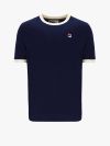 Fila Marconi Ringer T-Shirt - Fila Navy/Gardenia