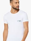 Emporio Armani Lounge 2 Pack Crew T-Shirts - White/Navy