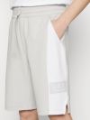 EA7 Emporio Armani Cotton Blend Tonal Shorts - Oyster Mushroom