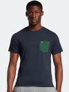 Lyle & Scott Contrast Pocket T-Shirt - Dark Navy/English Green
