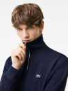Lacoste Zip Stand Up Collar Sweatshirt - Navy Blue