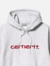 Carhartt WIP Script Hoodie  - Ash Heather/Rocket