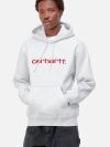 Carhartt WIP Script Hoodie  - Ash Heather/Rocket