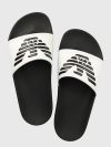 Emporio Armani Beach Slides - White/Black/Black