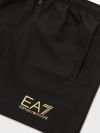 EA7 Emporio Armani Gold Logo Swim Shorts - Black