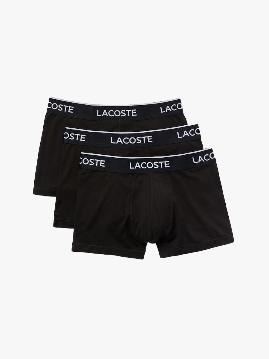 Lacoste 3 Pack Casual Trunks - Black/White 