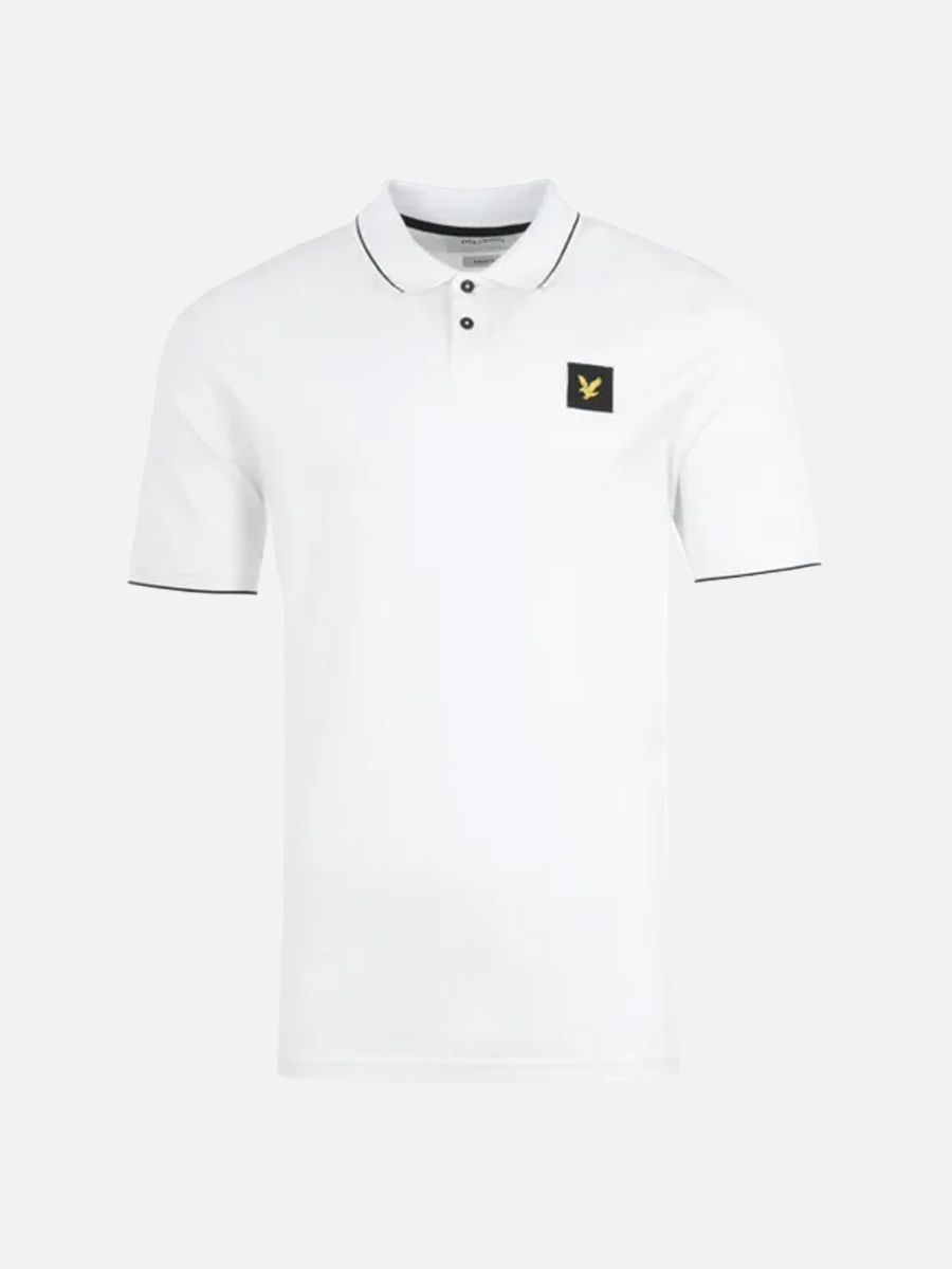 Lyle & Scott Casuals Tipped Polo Shirt - White/Black