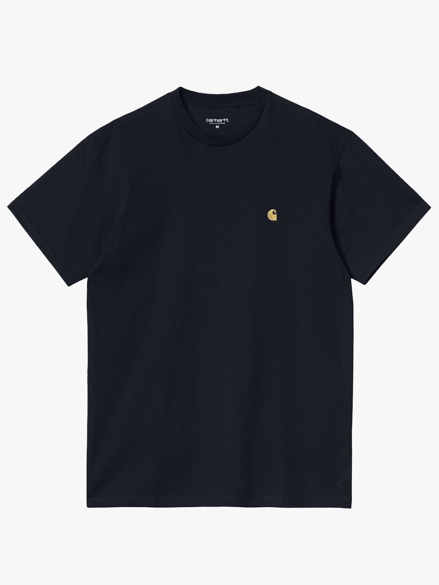 Carhartt WIP S/S Chase T-Shirt - Dark Navy/Gold 
