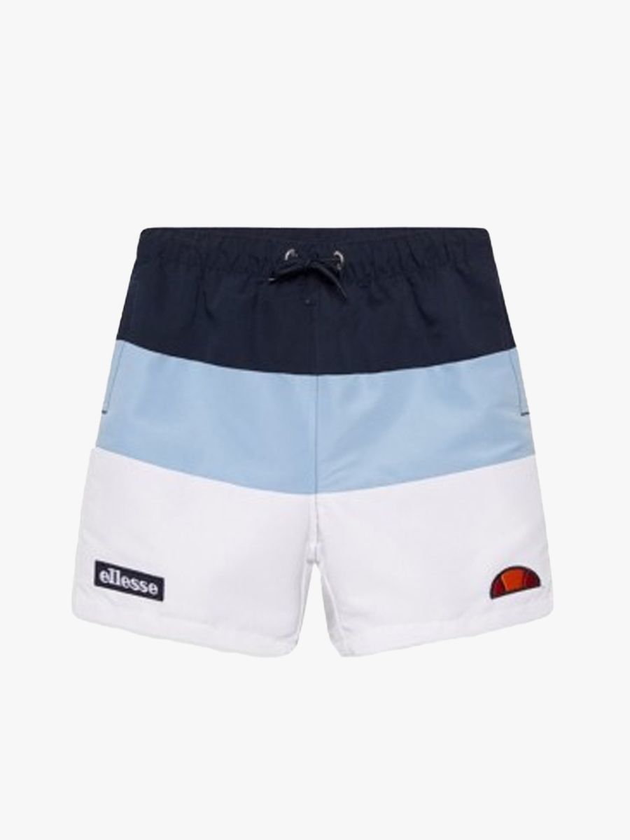 Ellesse Cielo Contrast Colour Block Swim Shorts - Navy/Light Blue/White