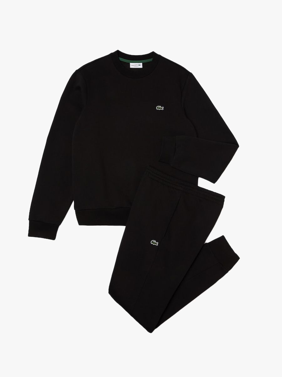 Lacoste Brushed Fleece Tracksuit - Black | Spiralseven