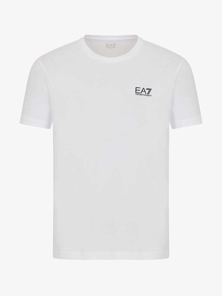 EA7 Emporio Armani Core Identity Black Logo T-Shirt - White