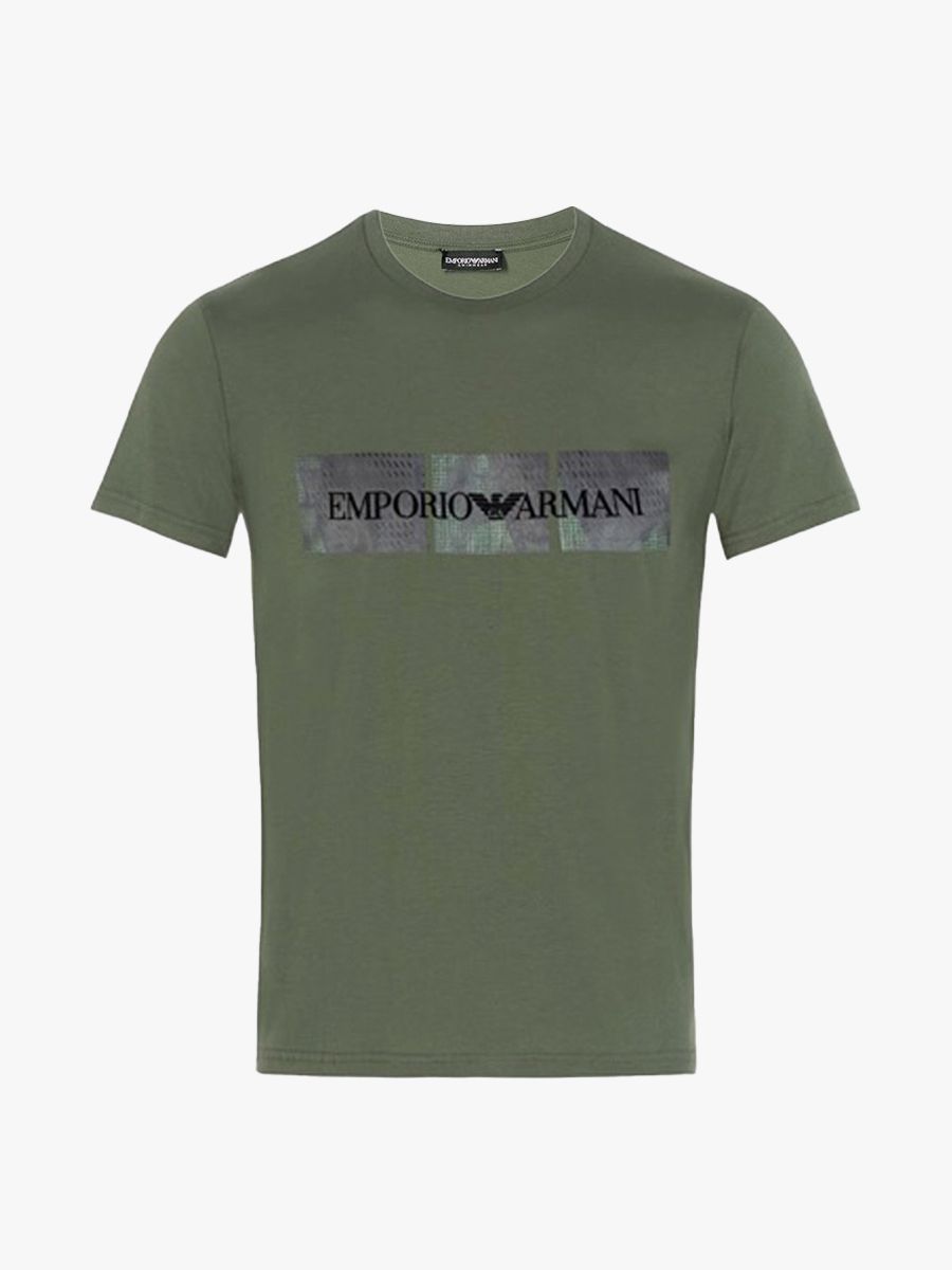 Emporio Armani Beachwear Crew Neck T-Shirt - Thyme Green