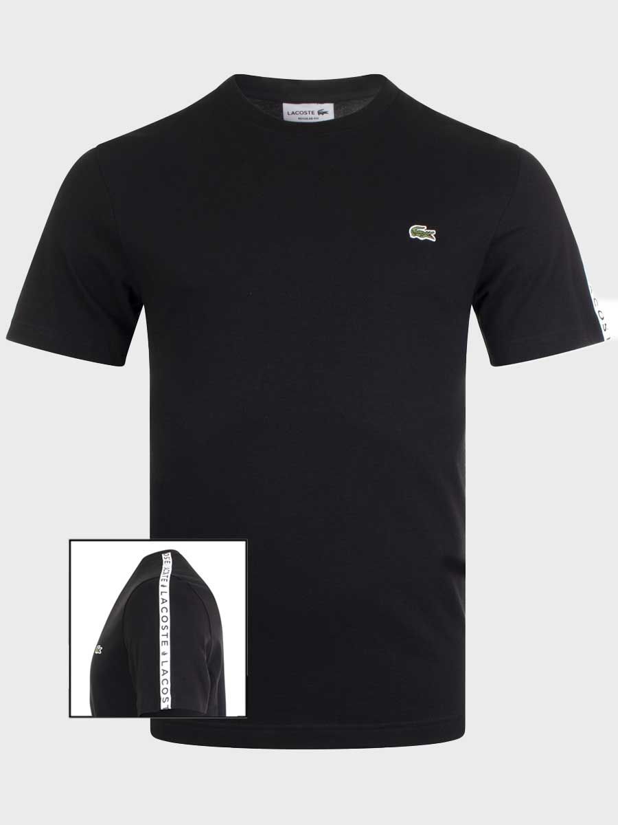 Lacoste Lettered Band T-Shirt - Black