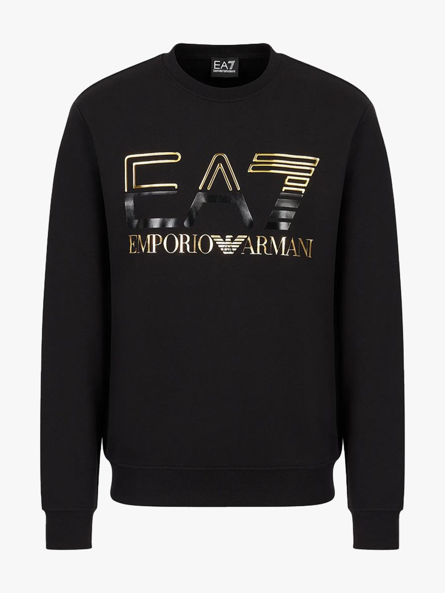 EA7 Emporio Armani Gold Logo Series Sweatshirt - Black