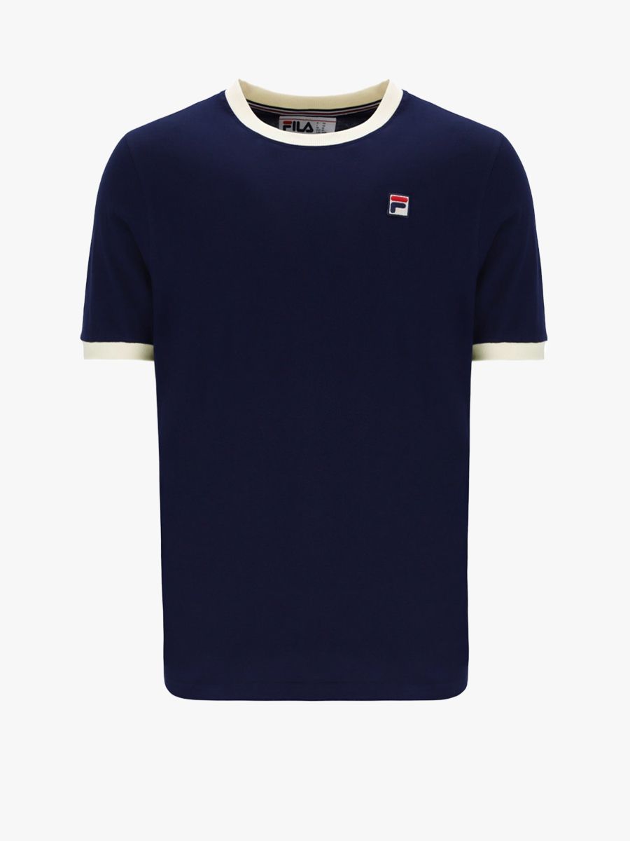 Fila Marconi Ringer T-Shirt - Fila Navy/Gardenia