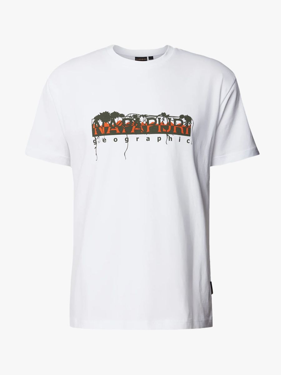 Napapijri S Pajas Graphic T-Shirt - Bright White