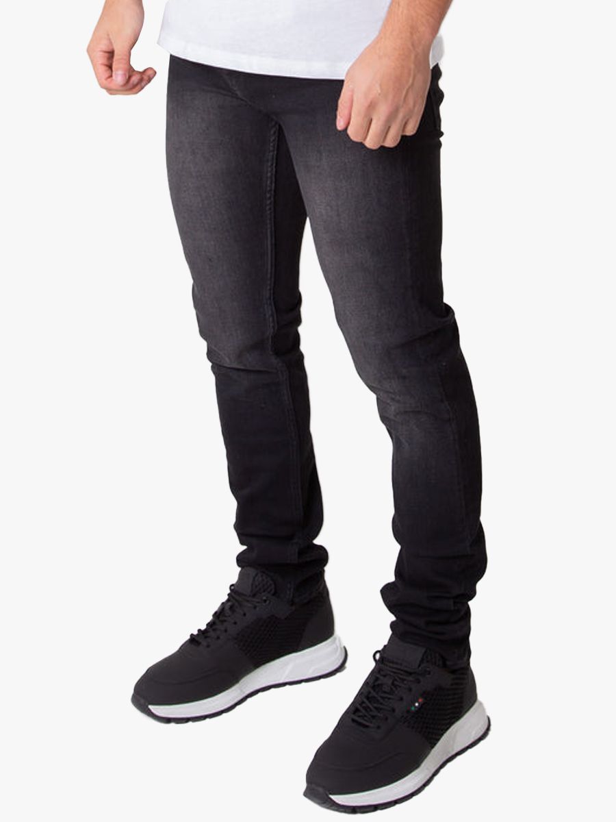 Belvotti Milano Plain Slim Denim Jeans - Black Wash