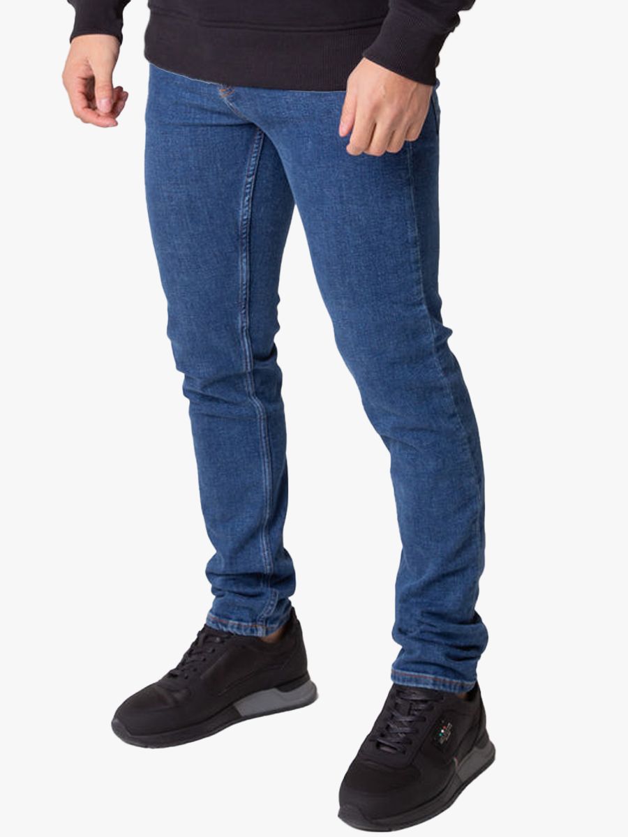 Belvotti Milano Plain Slim Denim Jeans - Mid Wash