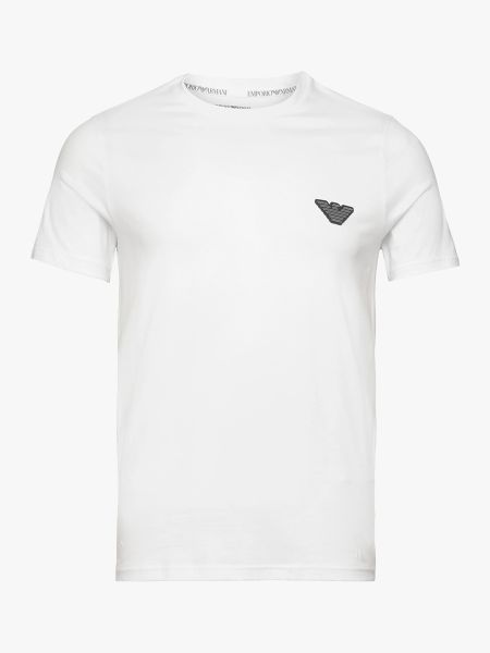 Emporio Armani Lounge Rubber Logo T-Shirt - White