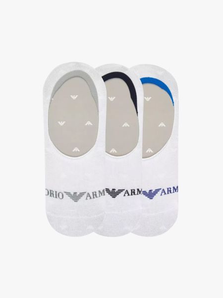 Emporio Armani Calza 3 Pack Ghost Socks - White