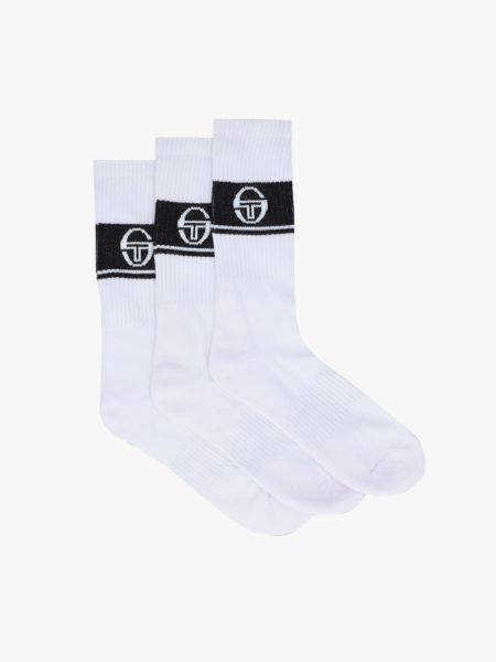 Sergio Tacchini Koos 3 Pack Sports Socks - White/Black