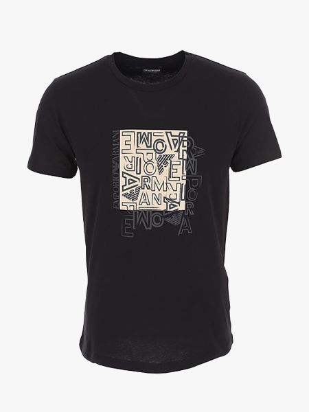 Emporio Armani Beach Lettering T-Shirt - Black