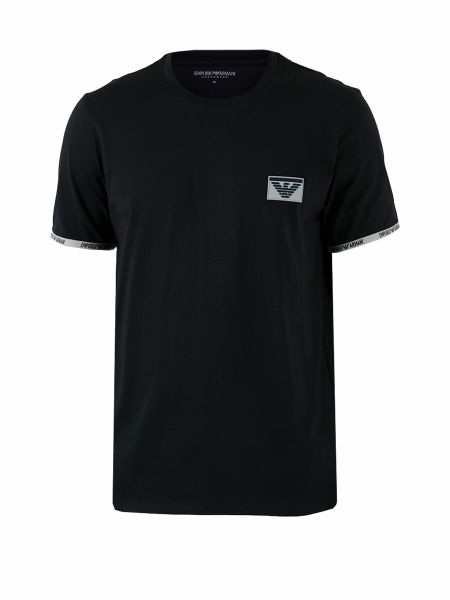 Emporio Armani Lounge Eagle Patch T-Shirt - Black