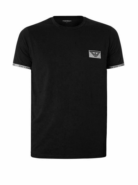 Emporio Armani Lounge Eagle Patch T-Shirt - Black