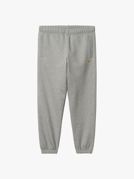Carhartt WIP Chase Sweat Pants - Grey Heather/Gold