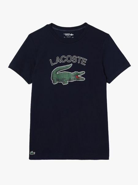 Lacoste Sport Crocodile Print Jersey T-Shirt - Navy 