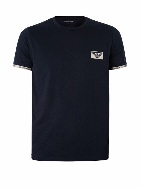 Emporio Armani Lounge Eagle Patch T-Shirt - Navy