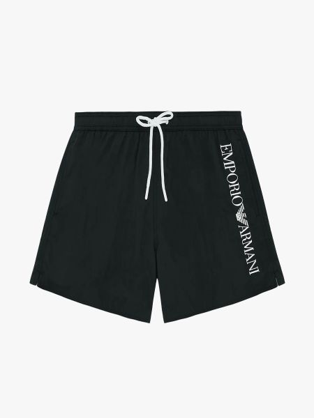 Emporio Armani Embroidered Swim Shorts - Black 