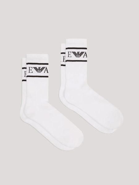 Emporio Armani 2 Pack Terrycloth Socks - White
