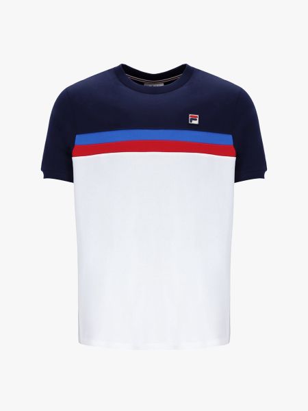 Fila Exempt T-Shirt - White/Navy/Red 