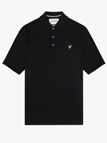 Lyle & Scott Premium Vintage Flatback Pique Polo Shirt - Black