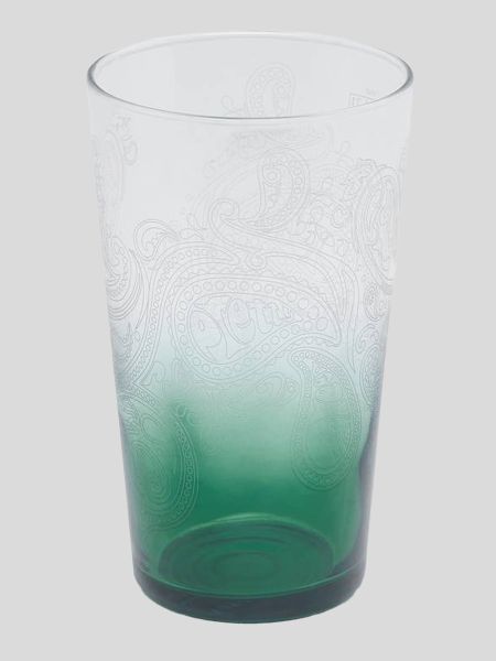 Pretty Green Paisley Pint Glass - Green 